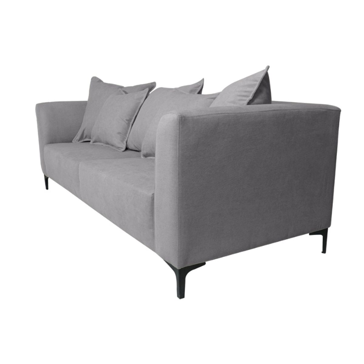 SOFAS HOME - SOFA CORDELIA CHENILLE TIPO LINO GRIS 2 CUERPOS