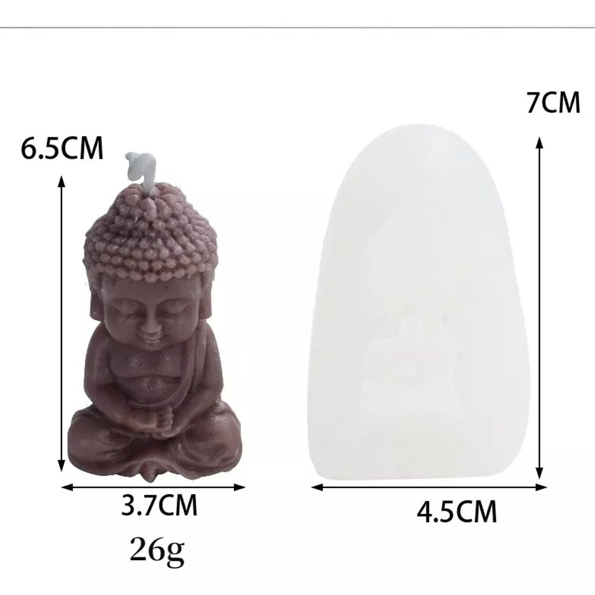 GENERICO - Molde Silicona Velas Y Jabón Buda B