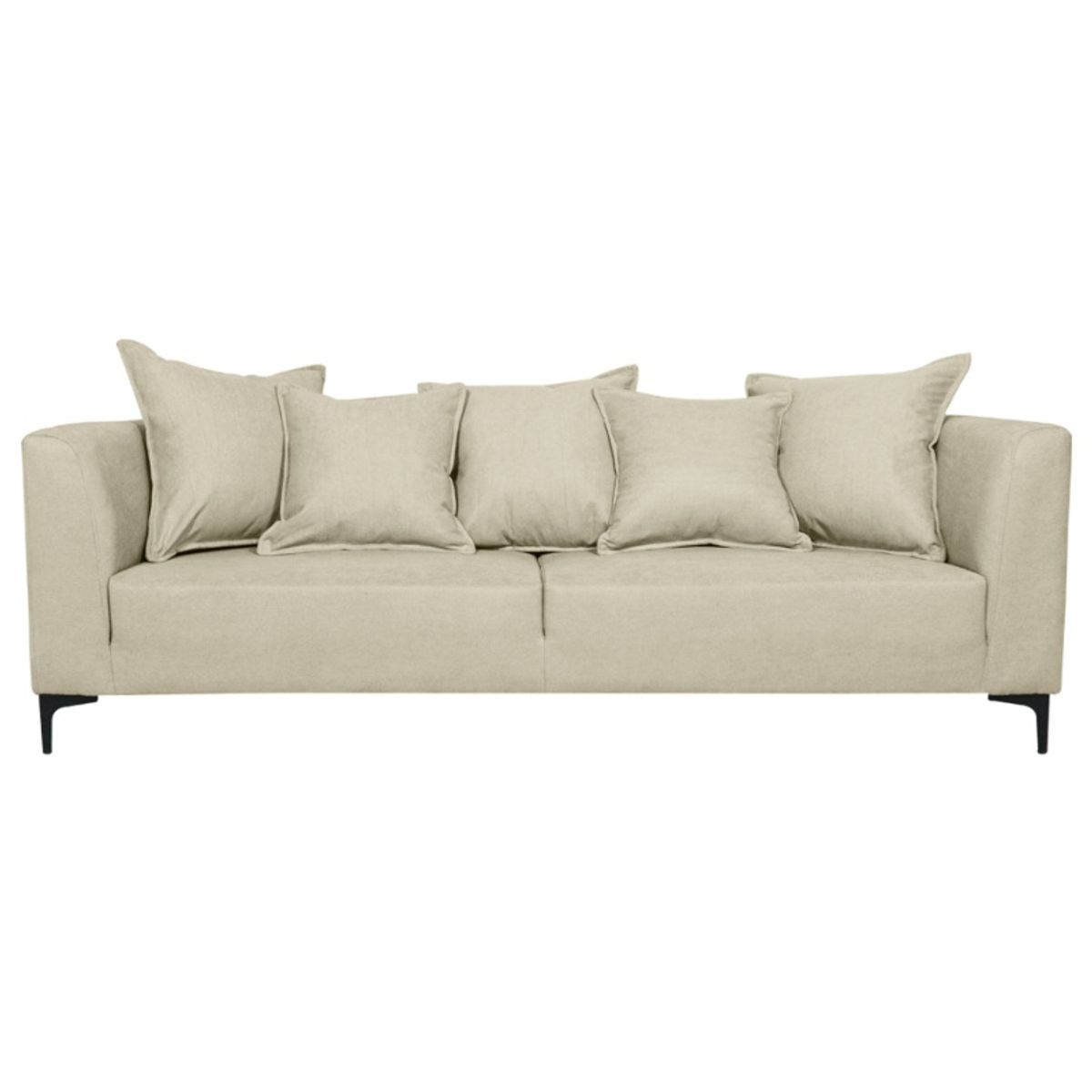 SOFAS HOME - SOFA CORDELIA CHENILLE TIPO LINO BEIGE 2 CUERPOS