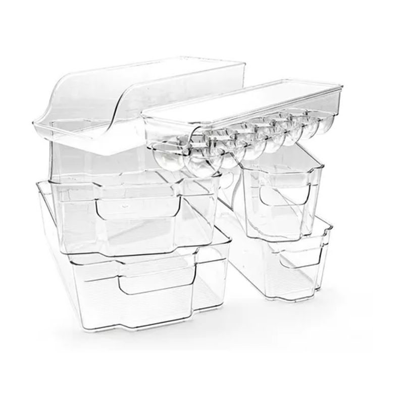 GENERICO - Contenedor Organizador Plastico Para Refrigerador 6 Unid