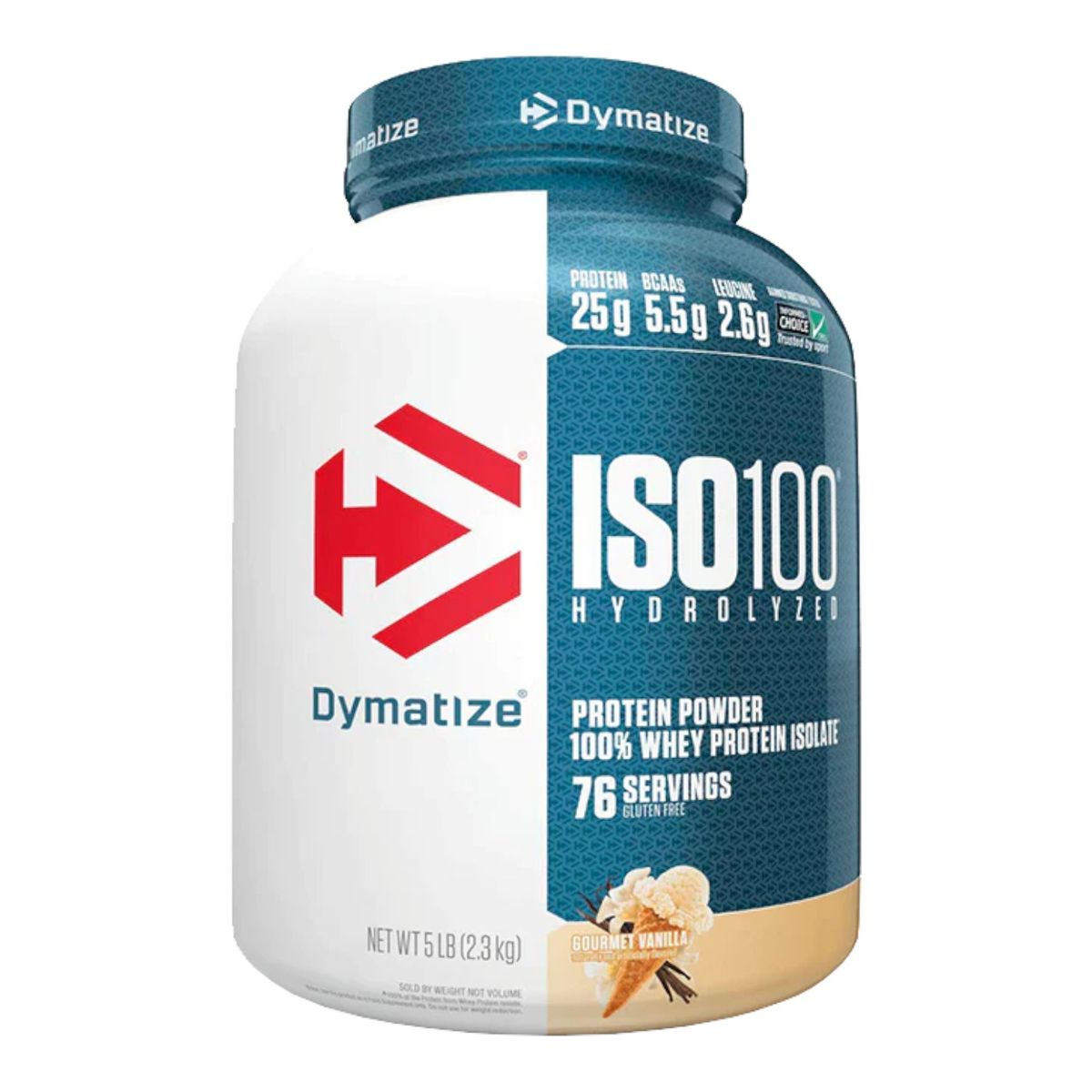 DYMATIZE - Proteína Iso 100 Hidrolizada Dymatize - 5 LB -Vainilla