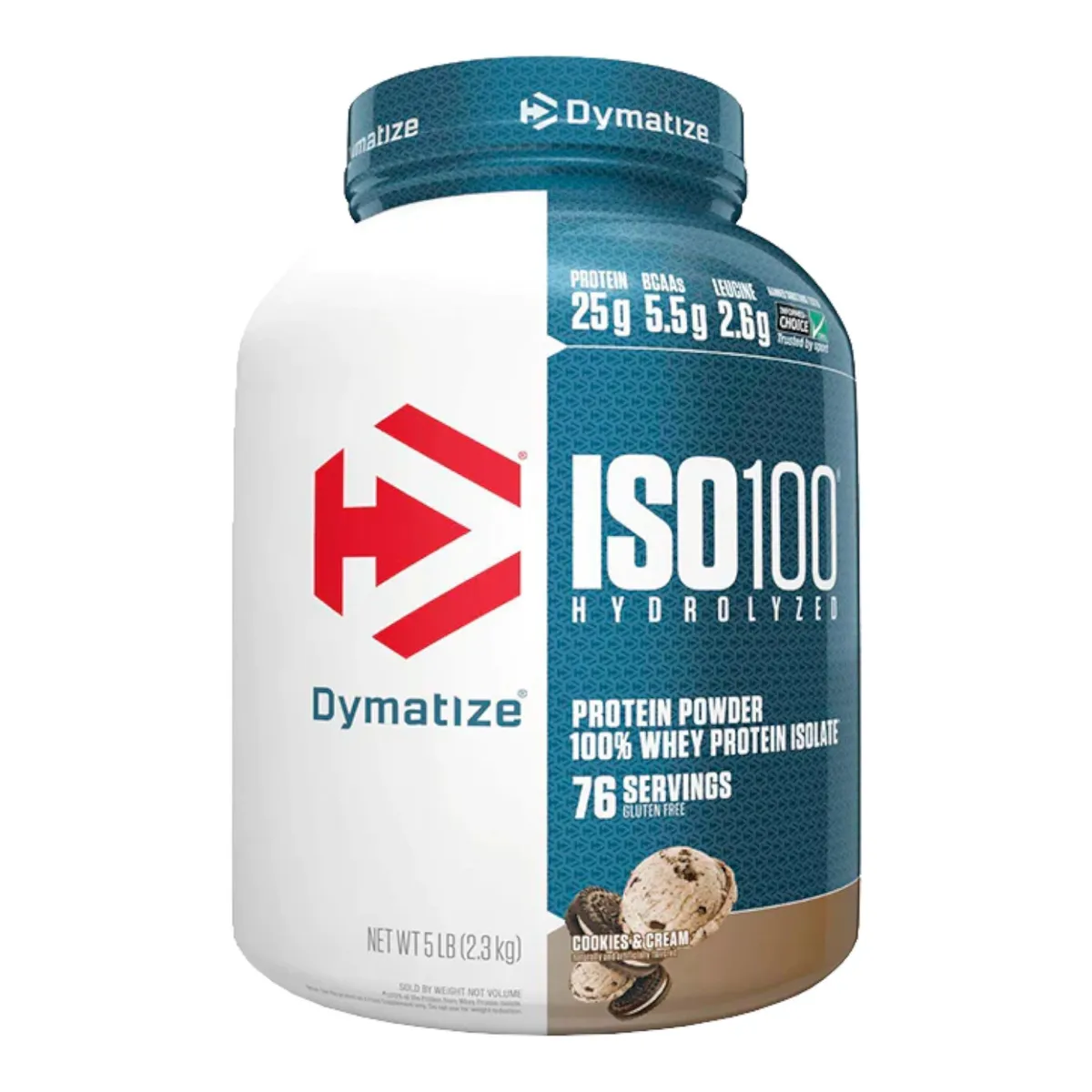 DYMATIZE - Proteína Iso 100 Hidrolizada Dymatize - 5 LB -Cookies & cream