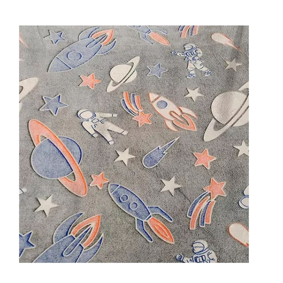 OFERTABKN - Polerón De Franela Con Capucha Para Niños  Nave espacial Gris