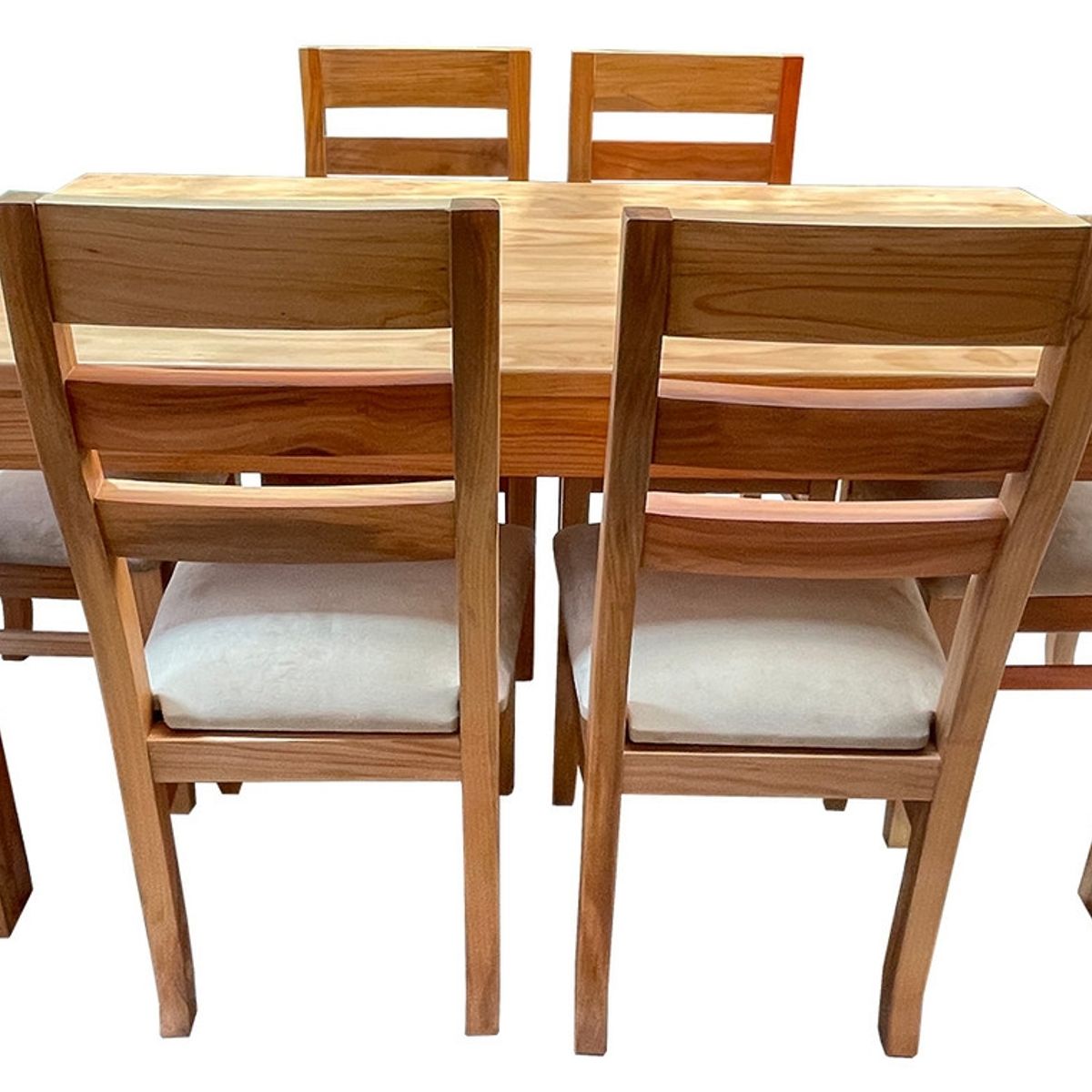 MUEBLES NATIVA - Comedor Nativo 90x160 6 sillas Koke Beige