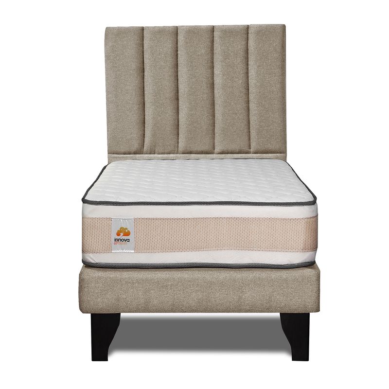 INNOVAMUEBLES - CAMA + RESPALDO DREAMS 1 PL BEIGE INNOVAMUEBLES