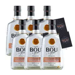 BOU - Caja x 6 Pisco Blanco 40º