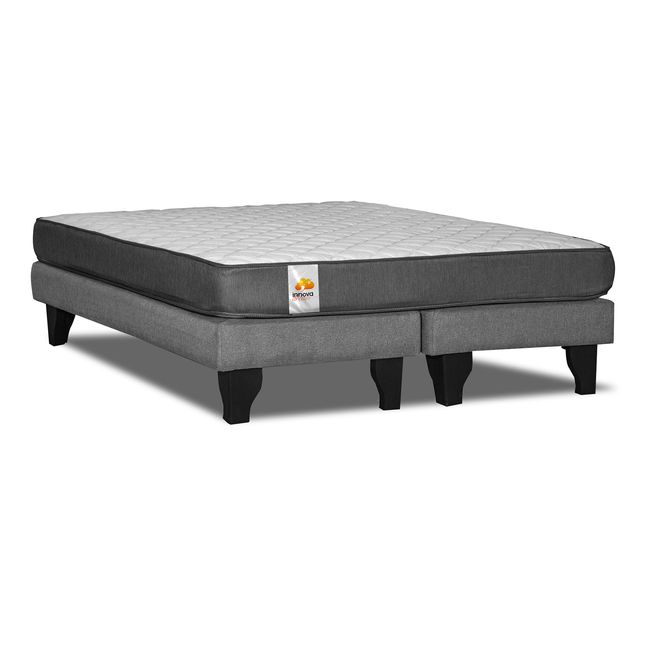 INNOVAMUEBLES - CAMA EUROPEA BD SILVER KING GRIS INNOVAMUEBLES