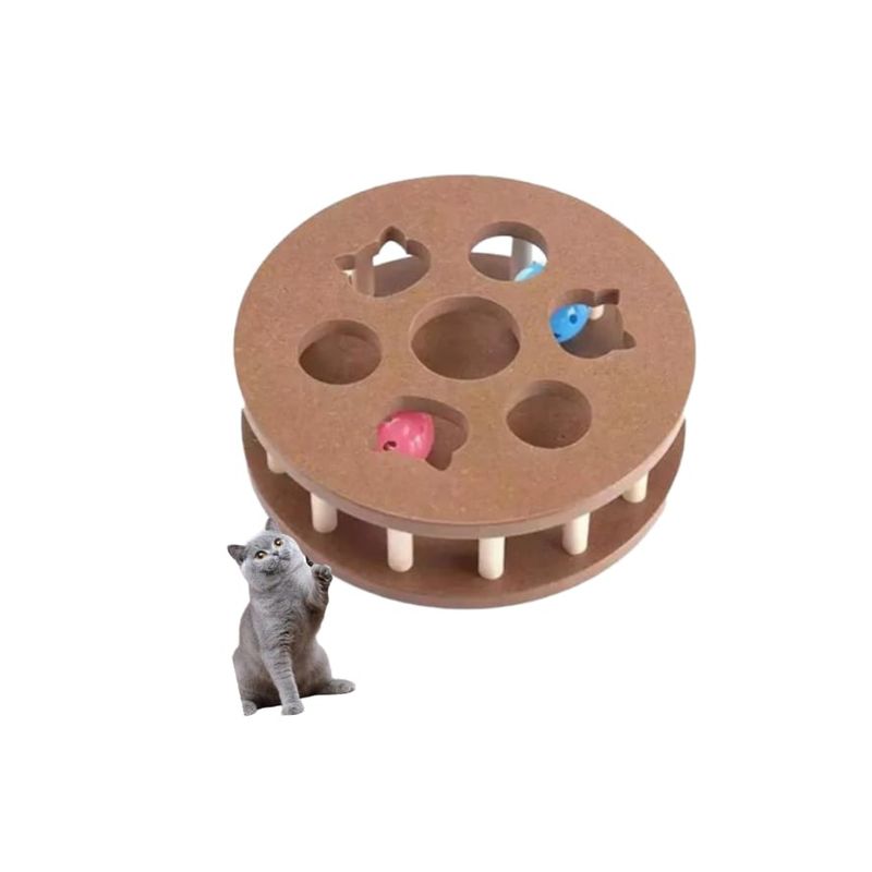 GENERICO - Juguete Para Gatos Didácticos Rueda Con Pelotas