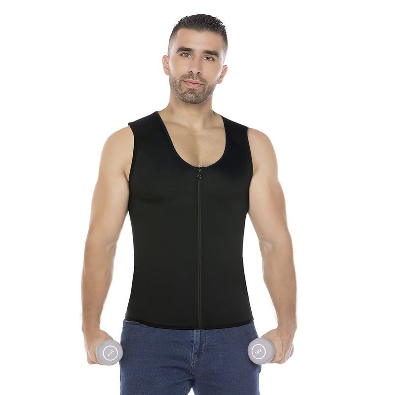 FAJAS SALOME - Fajas Salome Chaleco para hombre en Powernet con cierre Ref122