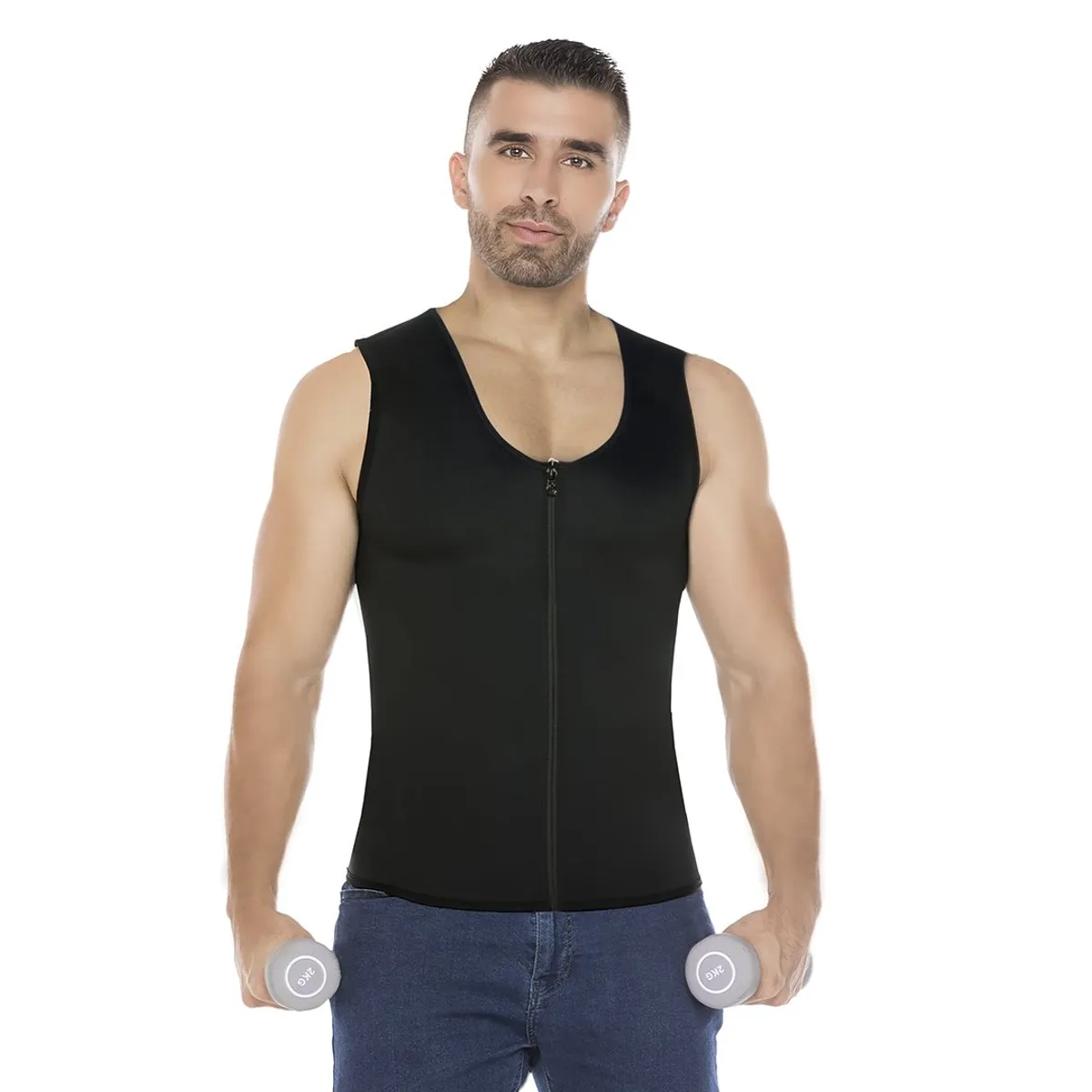 FAJAS SALOME - Fajas Salome Chaleco para hombre en Powernet con cierre Ref122