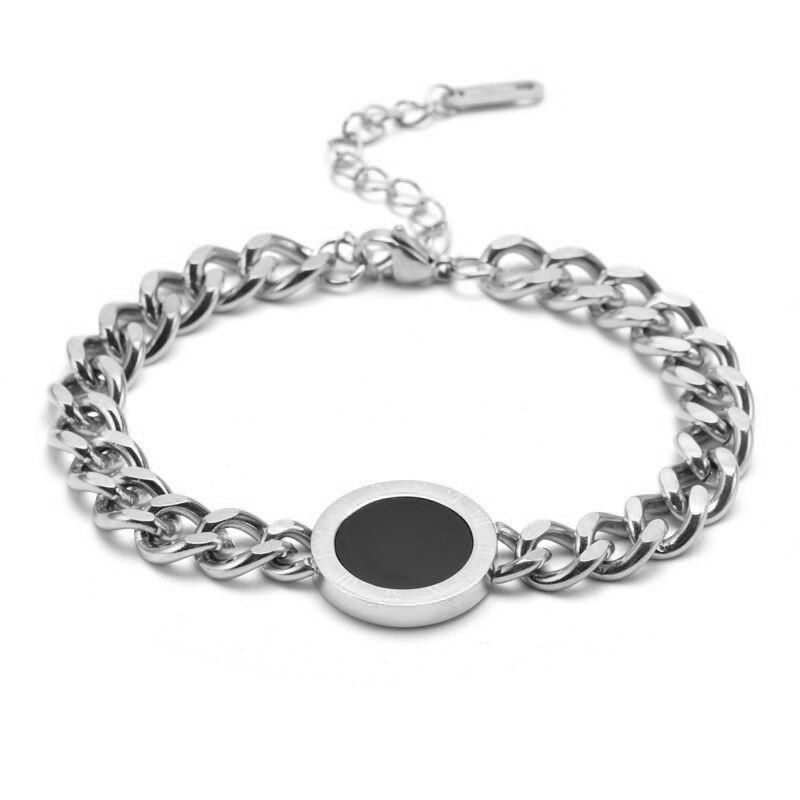 GENERICO - Pulsera Grumet Número Romano Reversible Acero Inoxidable 18k