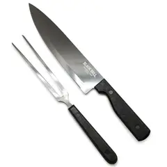 BLACK BULL - Set Parrillero Cuchillo Pincho Marca Blackbull Asado Bbq