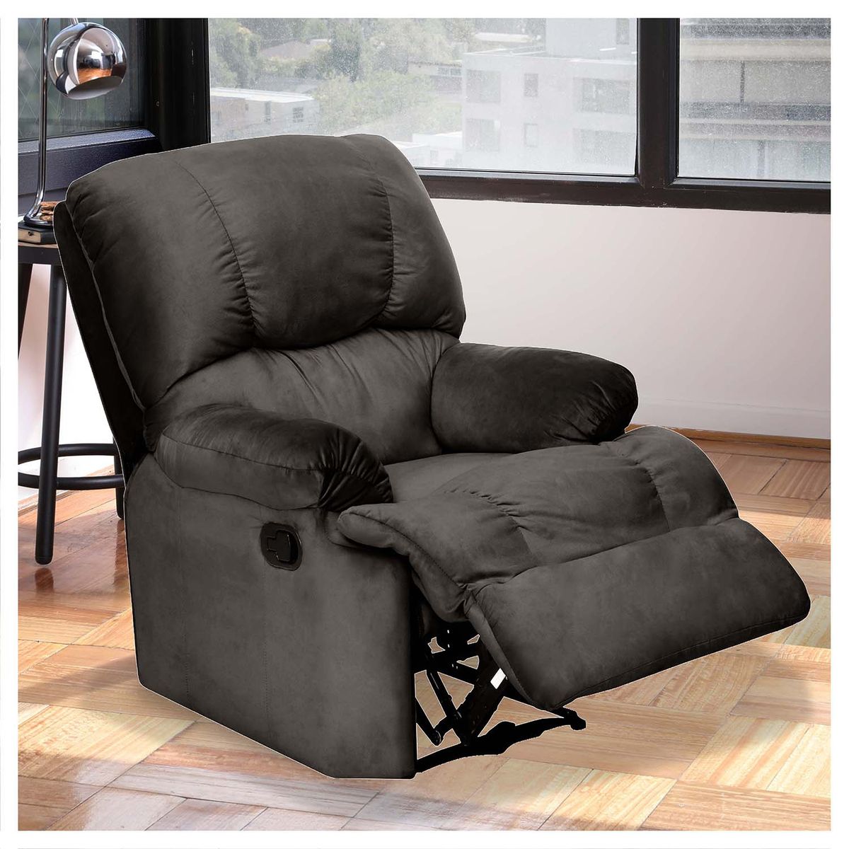 LATAM HOME - Bergere Perugia 1 Cuerpo Tela Velvet Negro