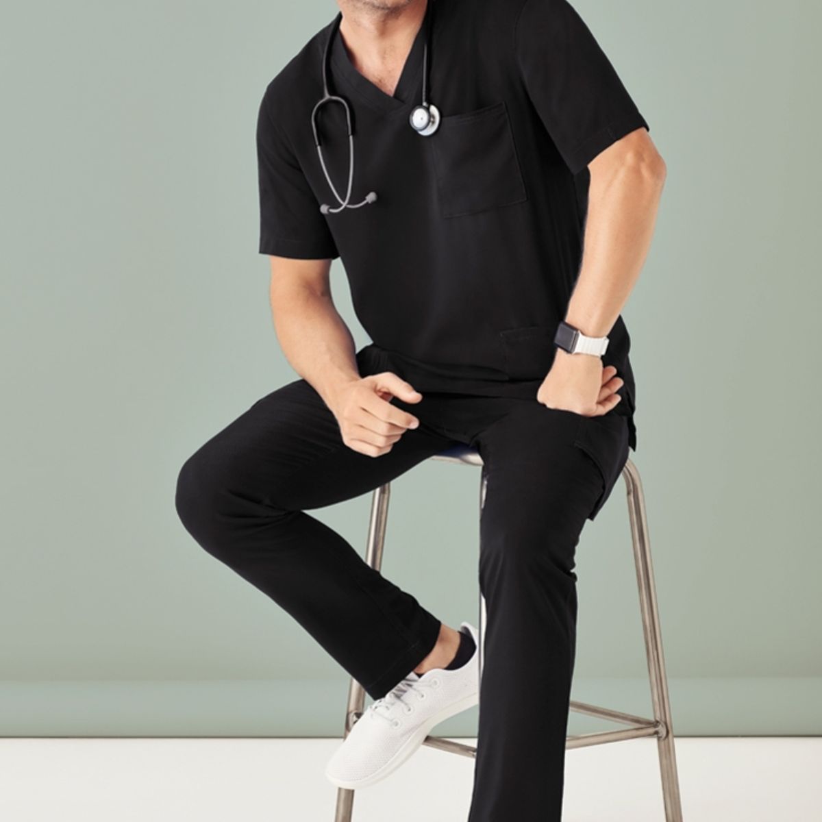 GENERICO - Uniforme Clínico Básico Antibacterial Negro