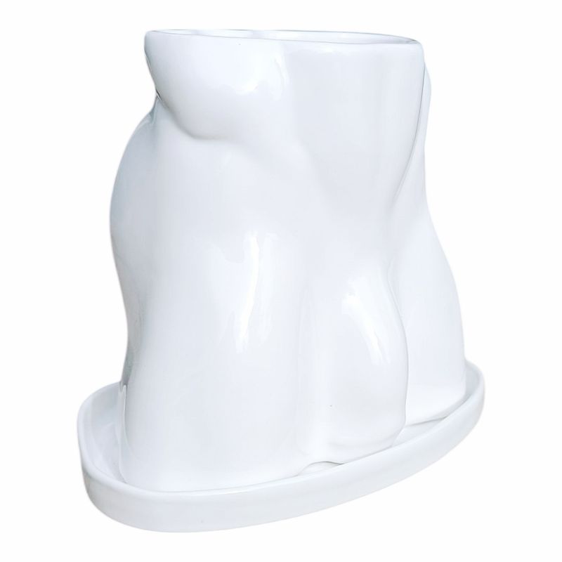 MALMAISON - Macetero cerámica con plato torso hombre
