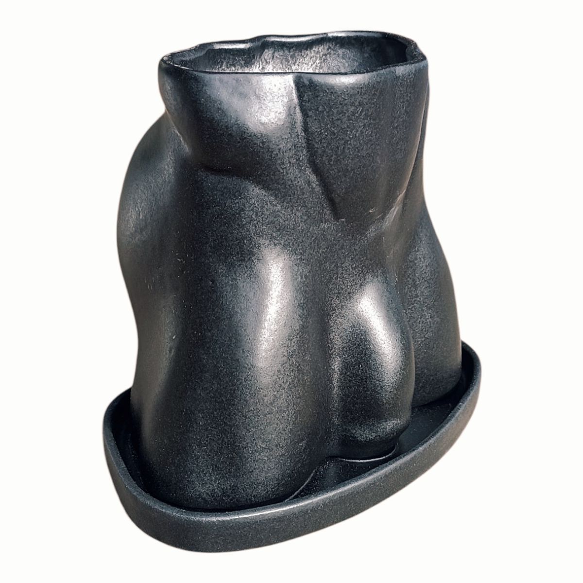 MALMAISON - Macetero cerámica con plato torso hombre.