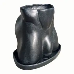 MALMAISON - Macetero cerámica con plato torso hombre.