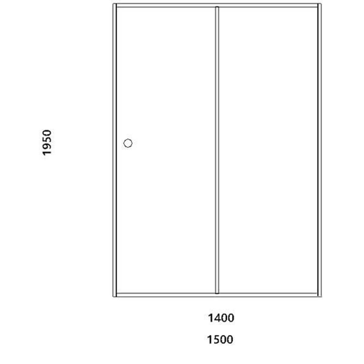 TEBISA - Mampara corredera para receptaculo 150x195