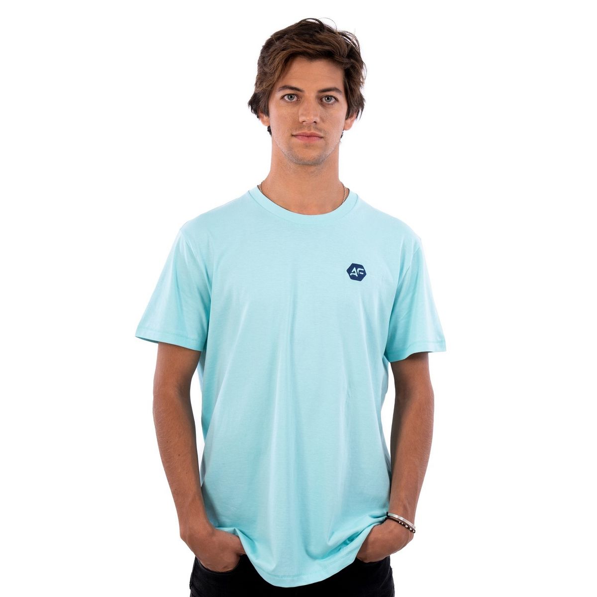 AQUA FORCE - POLERA BORDADA AZUL XL - UNISEX