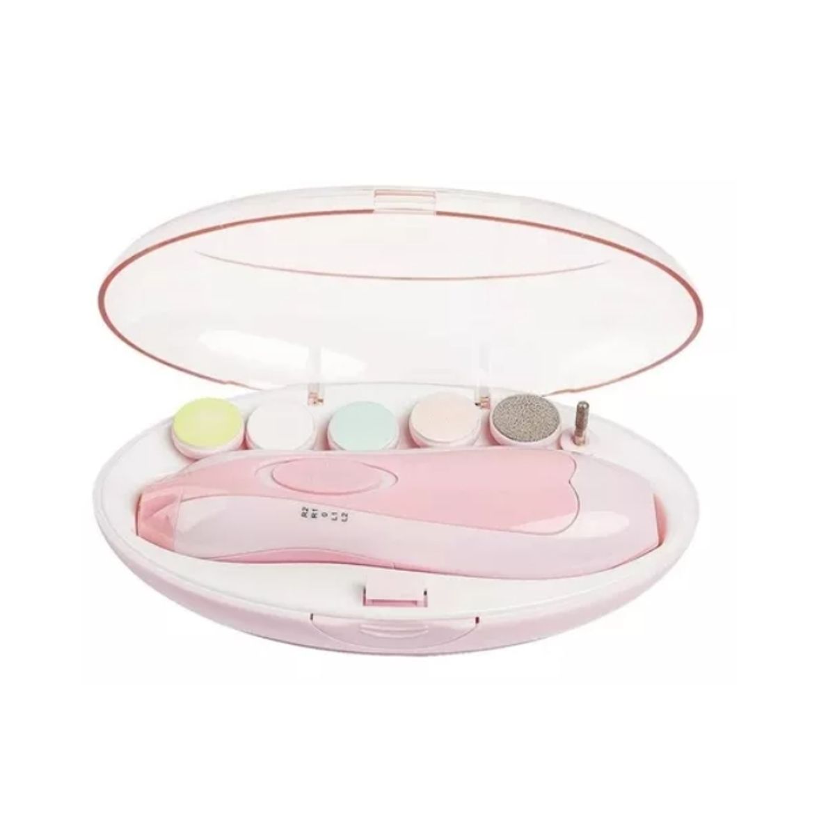 GENERICO - Corta Uñas Para Bebés Y Niños Lima Eléctrica Pulidor ROSA
