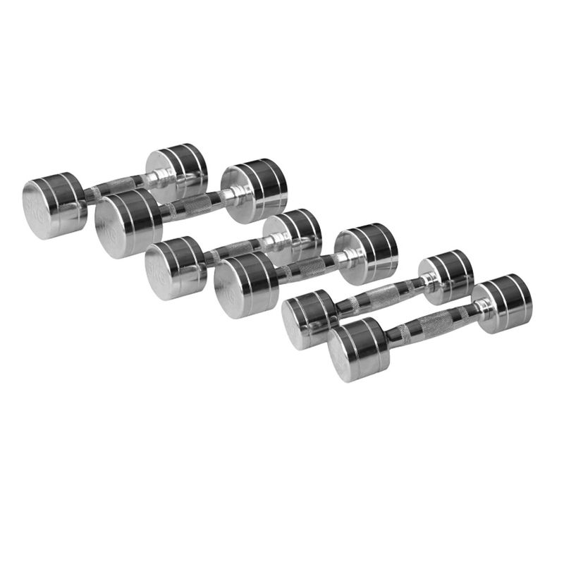 ULTIMATE FITNESS - PACK 24KG MANCUERNAS CROMADAS