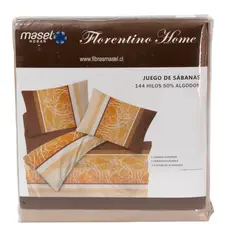 MASEL - Juego de Sabanas 2.5 Sinuo Chocolate