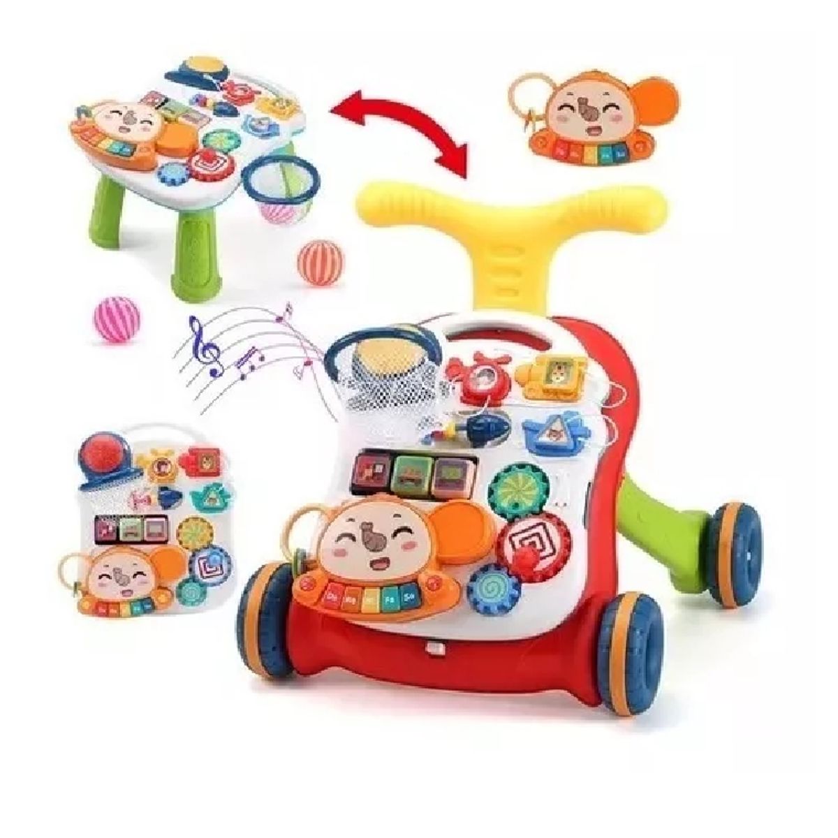 GENERICO - Caminadora Mesa De Bebe Primeros Pasos Musical 2 En 1