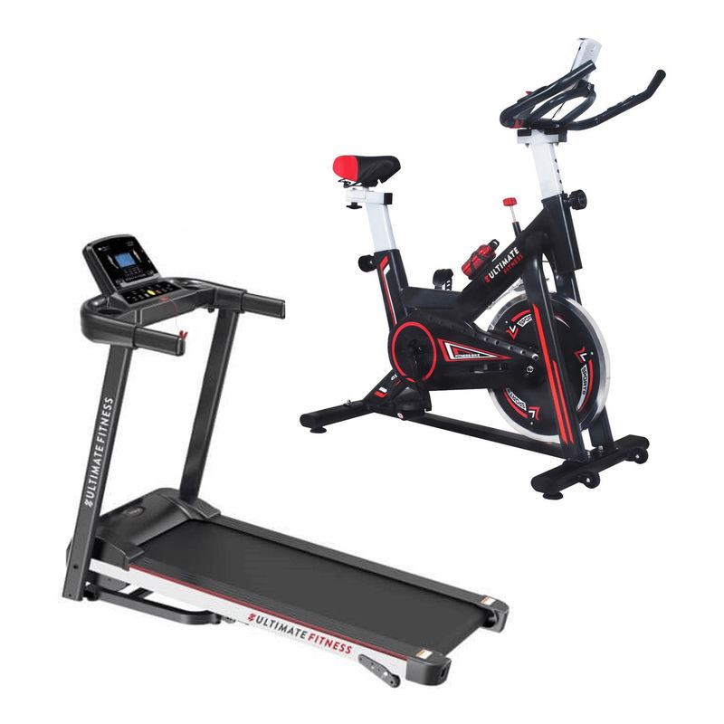 ULTIMATE FITNESS - TROTADORA ELÉCTRICA E310 PRO  BICICLETA SPINNING Z250 PRO