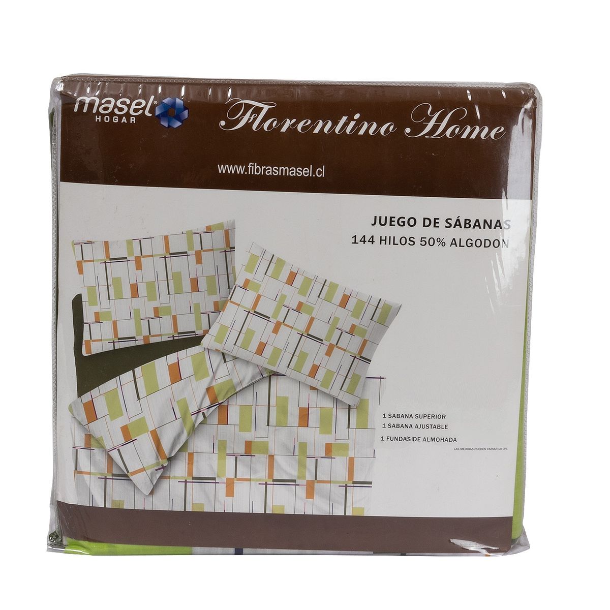 MASEL -  Juego de Sabanas Trix 2.5 plazas Oliva