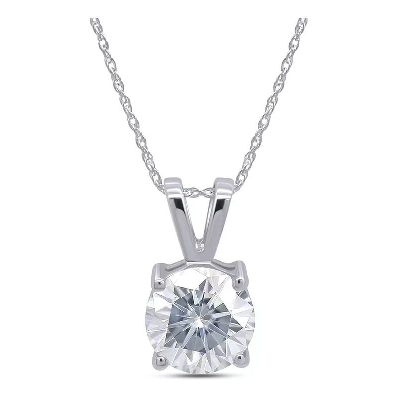 LUXURYJOYAS - Collar Con Colgante De Solitario De Moissanita Exclusivo 2ct diamond