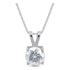 LUXURYJOYAS - Collar Con Colgante De Solitario De Moissanita Exclusivo 2ct diamond