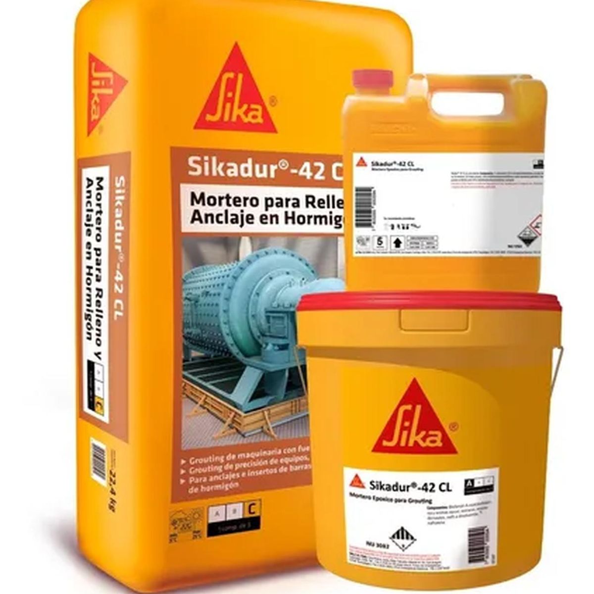 SIKA - SIKADUR 42 CL - Mortero epóxico autonivelante p/ grouting, Kit 27Kg