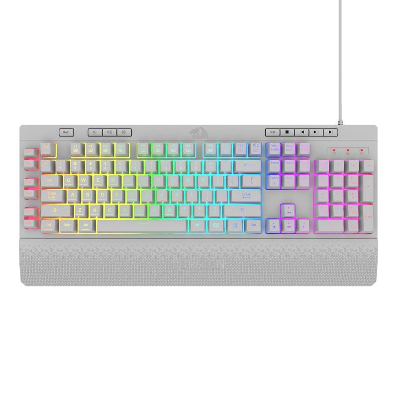 REDRAGON - Teclado Gamer Redragon Shiva Membrana Blanco Español