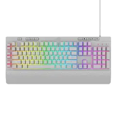 REDRAGON - Teclado Gamer Shiva Membrana Blanco Español
