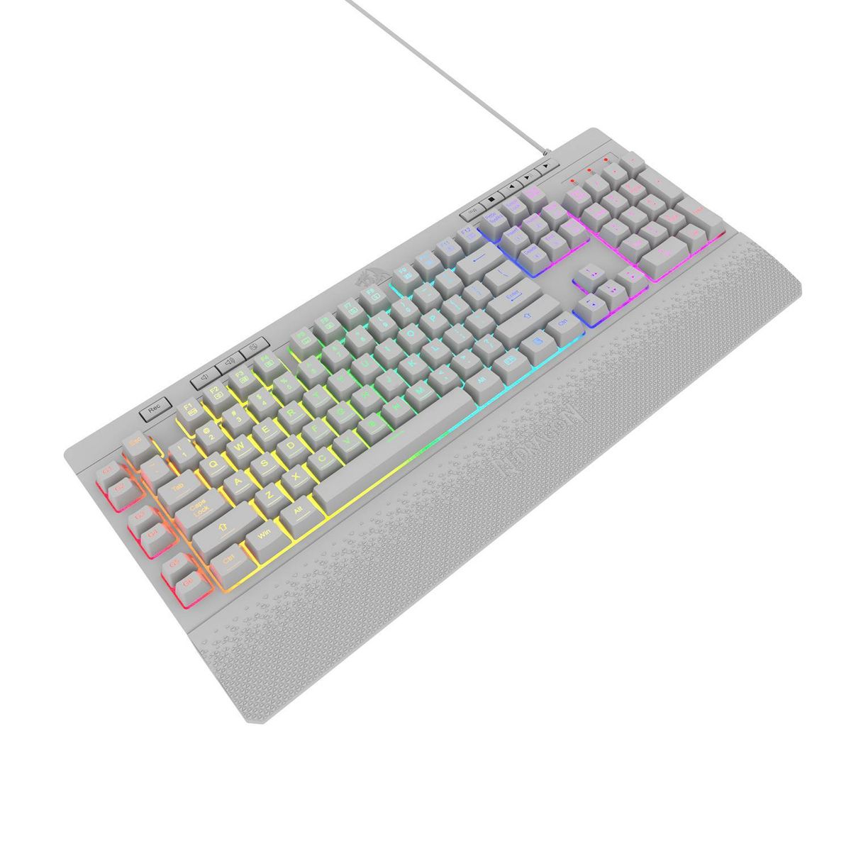 REDRAGON - Teclado Gamer Redragon Shiva Membrana Blanco Español