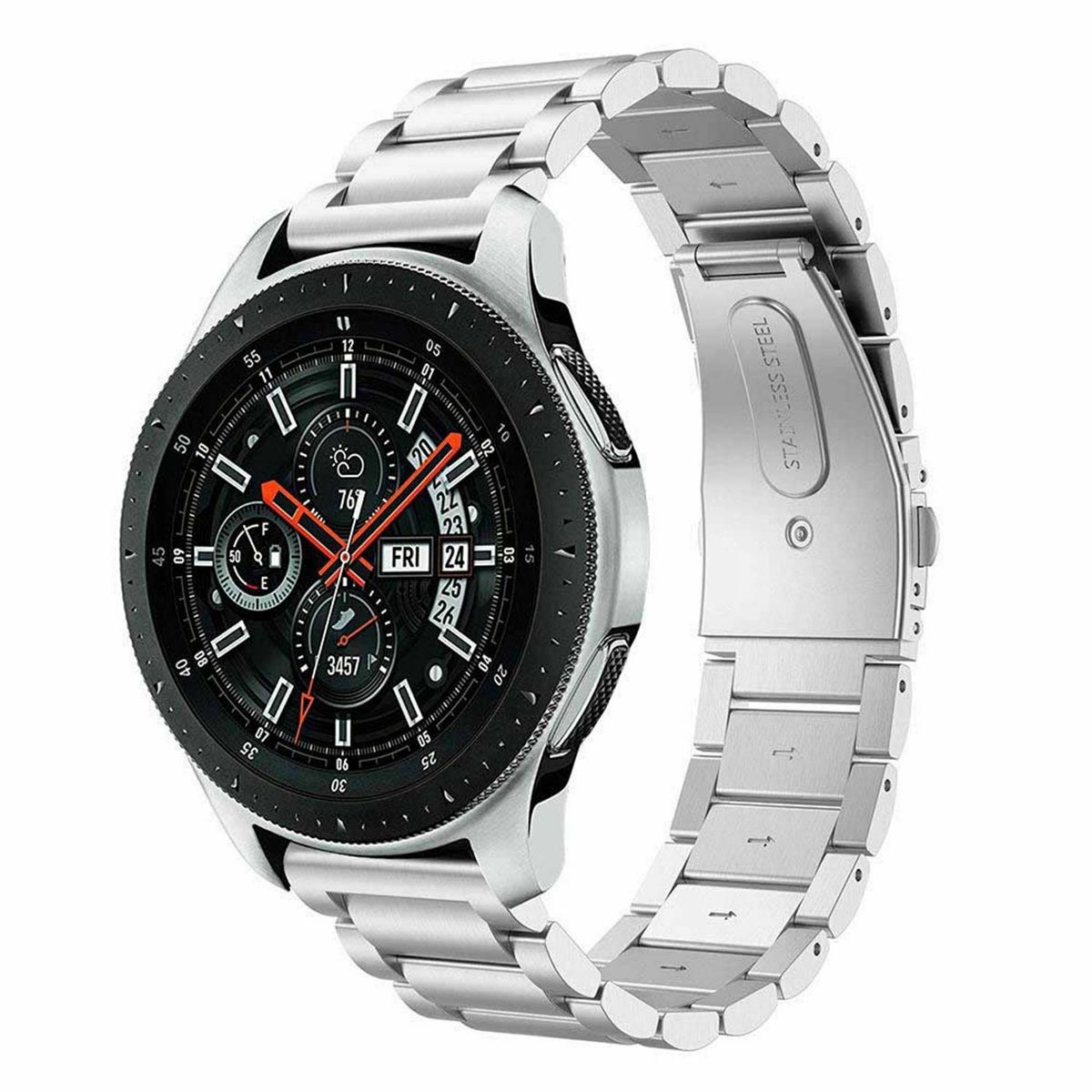 GENERICO - Correa para Galaxy Watch 46mm Metálica  más Ajustador