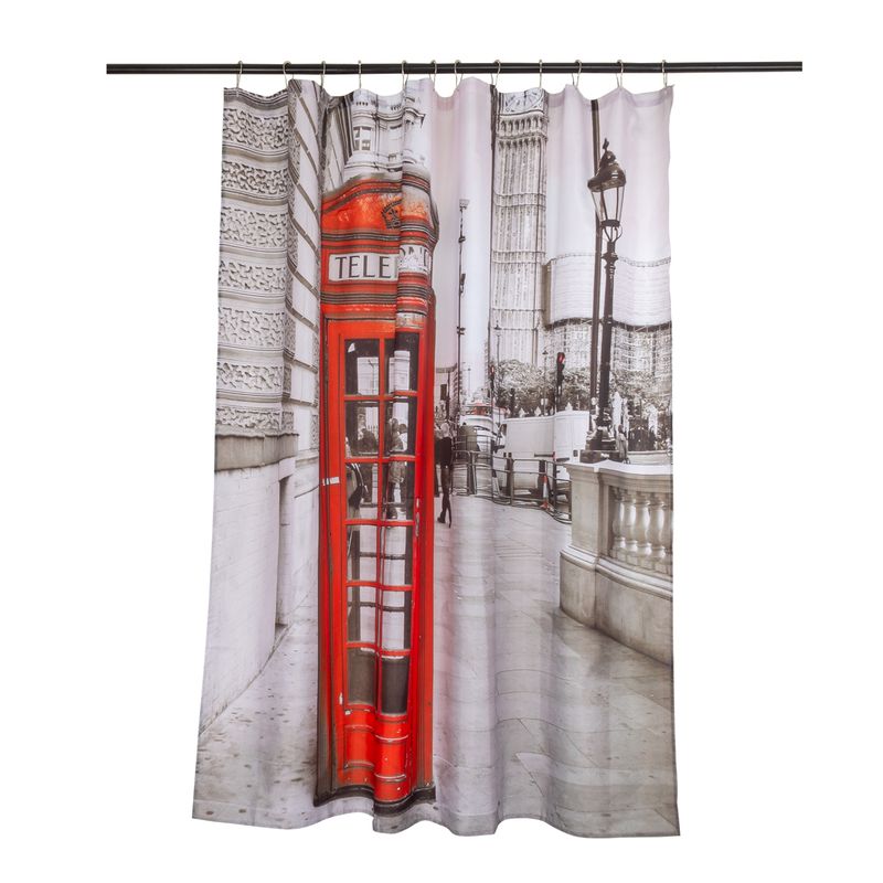 MASEL - Set Cortina Baño  London Telephone 180x180 cm
