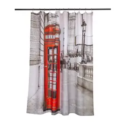 MASEL - Set Cortina Baño London Telephone 180x180 cm