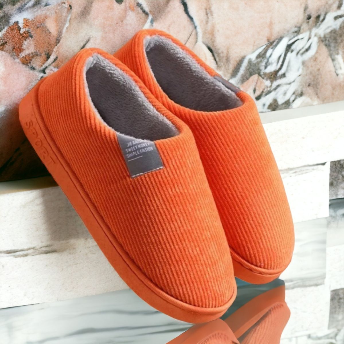 CRUSEC - Pantufla Hombre Y Mujer Colores - Naranja