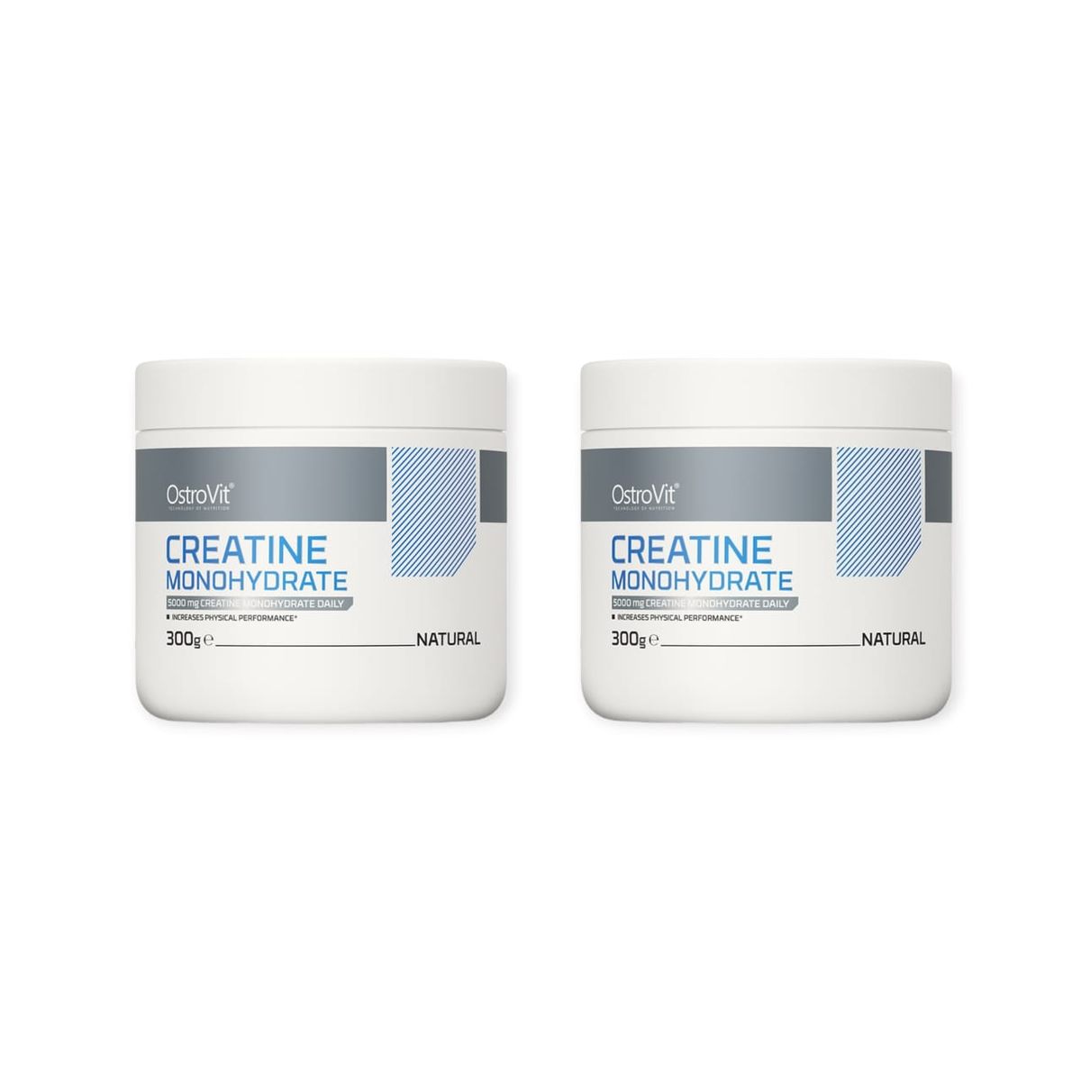 OSTROVIT - Pack 2 creatinas monohidratadas 300 gr sin sabor Ostrovit