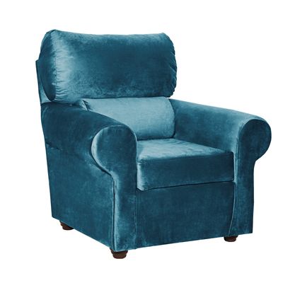 Imagen 2 del producto Sillon 1C Beron Felpa Petroleo 95x90x100 cm