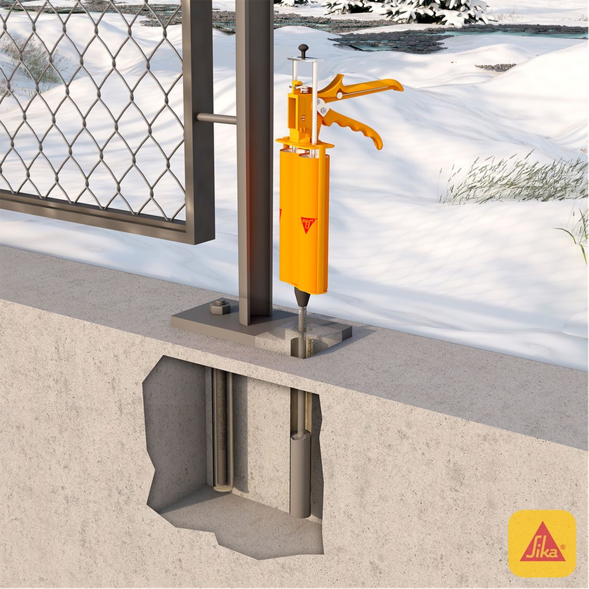 SIKA - SIKA ANCHORFIX 3001 - Adhesivo de Anclaje Epóxico, Cartucho 600ml.