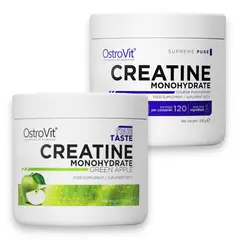 OSTROVIT - Pack 2 creatinas monohidratadas 300 gr manzana- sin sabor -
