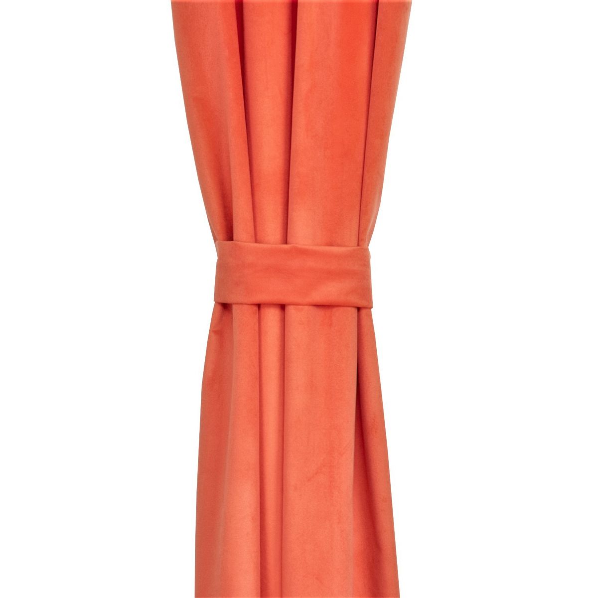 MASEL - Cortina Felpa New Velvet  Naranja 140 X 220