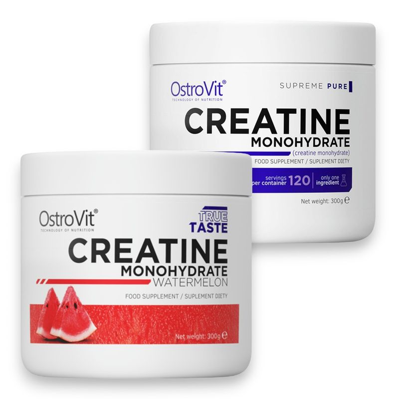 OSTROVIT - Pack 2 creatinas monohidratadas 300 gr sandia- sin sabor - Ostrovit