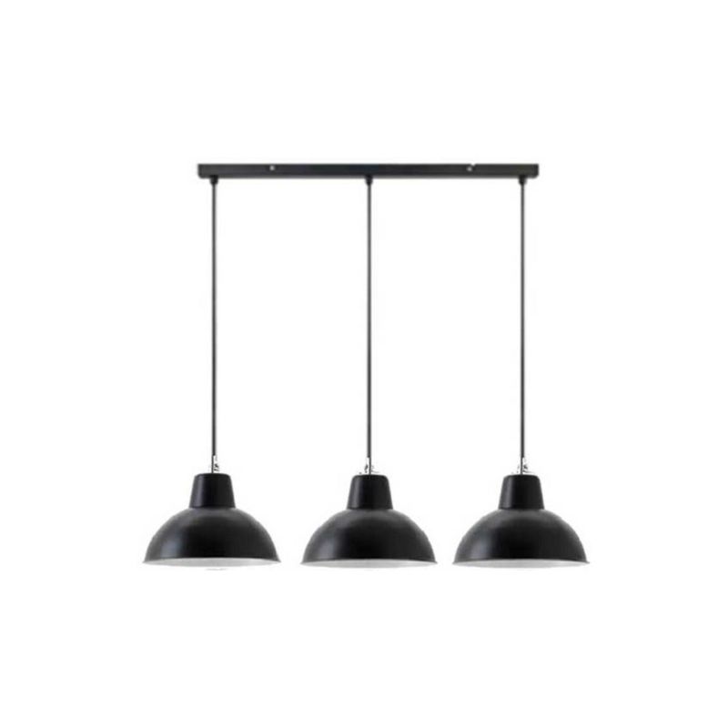BP - Lámpara Colgante Loft 3 Luces Negro BP