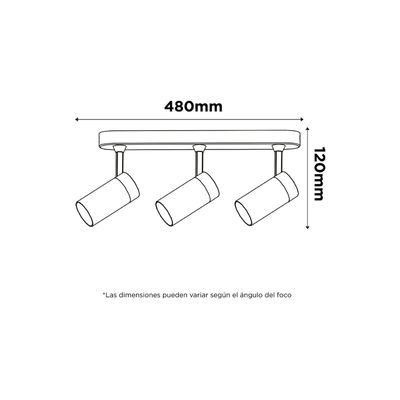 Imagen 2 del producto Lámpara Foco Sobrepuesto Led Drop 3 luces 4w Luz Cálida
