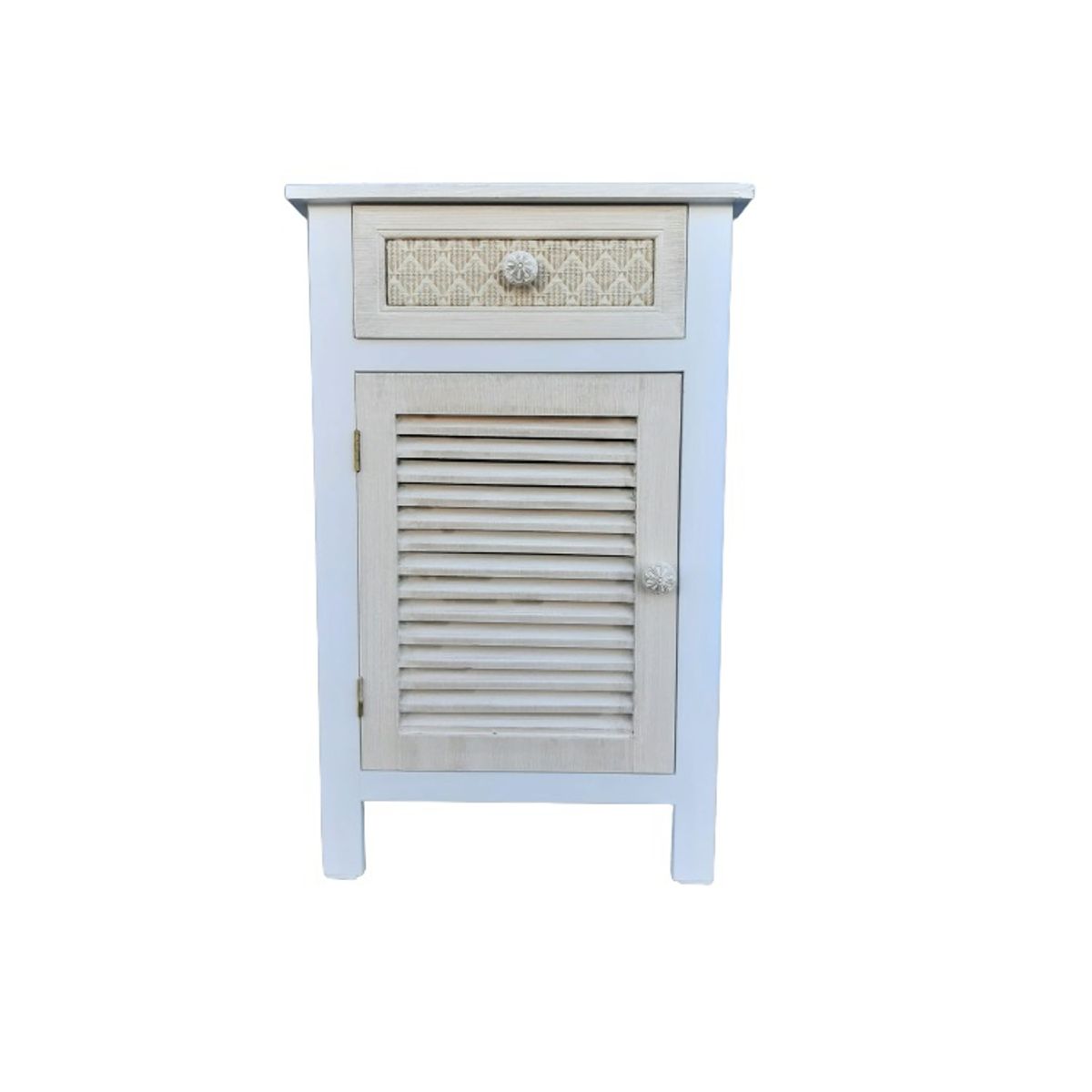 INTERACTIVE STORE - Velador estilo provenzal con cajón y puerta