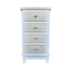 INTERACTIVE STORE - Cómoda Cajonera 4 Cajones Tallados