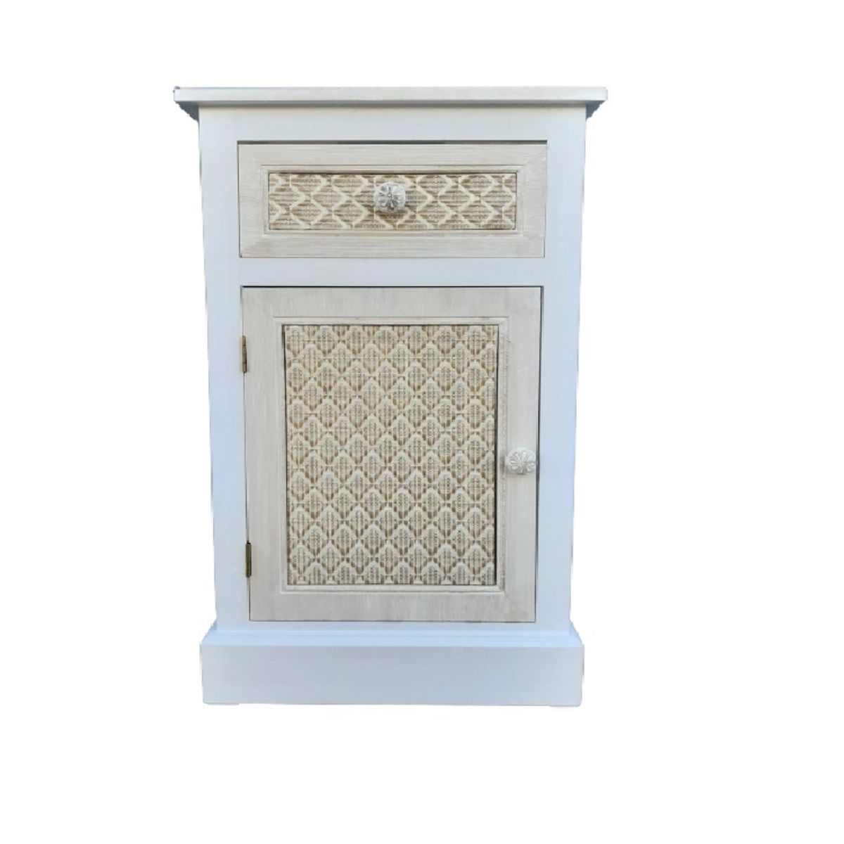 INTERACTIVE STORE - Velador estilo provenzal con puerta y cajón